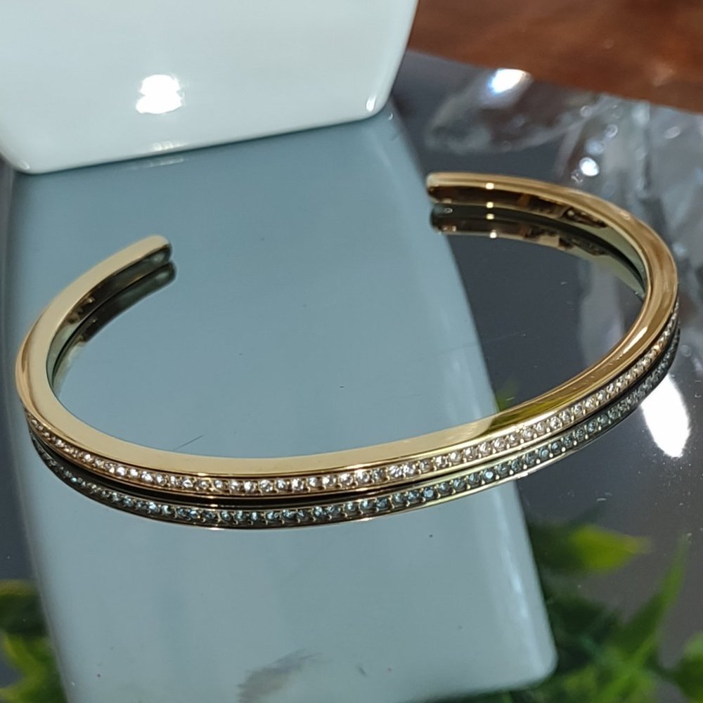 Michael Kor's Bangle Bracelet w/ Pave Crystals